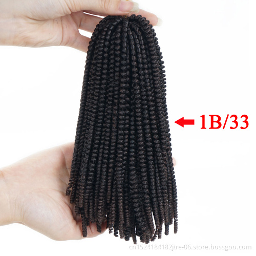 ombre color 18 inch kenya spring twist crochet braid hair extension, braid color no 33